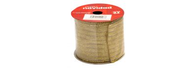 Cinta rayas dorada escarchada