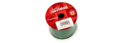 Cinta navideña verde rayas