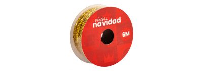 Alambre navideño dorado 6 m