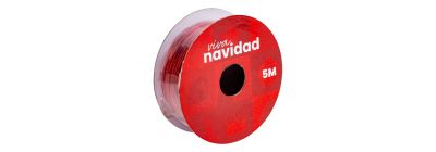 Cordón navideño 5m rojo