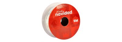 Cordón navideño plateado 5m