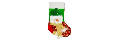 Bota navideña muñeco nieve