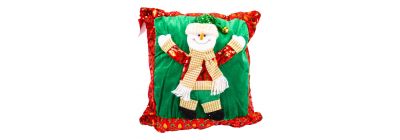 Cojín muñeco nieve navideño