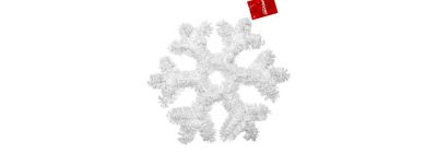 Figura navideña copo nieve 32cm blanco