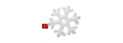 Figura navideña 32.5cm blanco tornasol