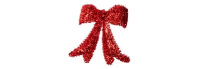 Figura lazo navideño 41.5cm rojo