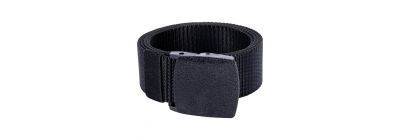 Faja para hombre lisa con hebilla metálica negro