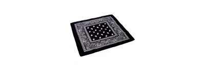 Pañuelo típico estampado negro