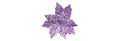 Flor artificial navideña 25cm purpura