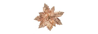Flor artificial navideña 45cm cobre