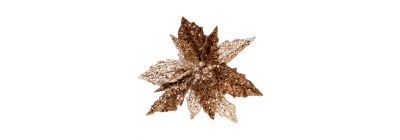 Flor afelpada marrón escarchada