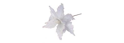 Flor navideña blanco rosado