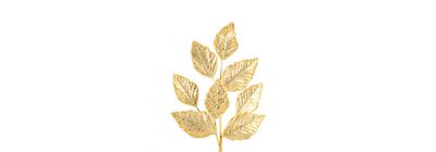 Rama artificial navideña 70cm dorado