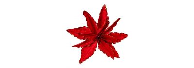 Flor artificial navideña 33cm rojo
