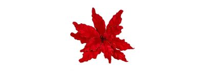 Flor artificial navideña afelapada 42cm rojo