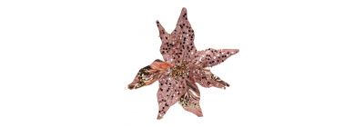 Flor artificial navideña afelpado 27cm