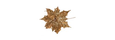 Flor navideña escarchada cobre