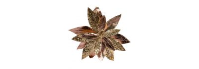 Flor navideña escarchada oro rosa
