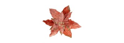 Flor navideña oro rosa