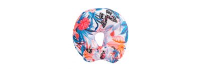 Descansa cuello mariposa rosa