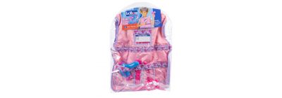 Disfraz estilista rosado lila