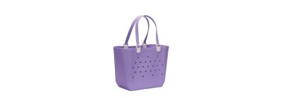 Bolso hule con detalle puntos lila