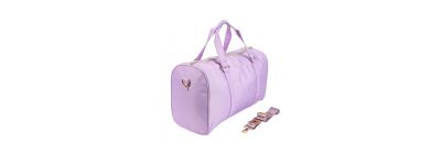 Bolso viaje con zipper lila y dorado