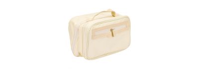 Cosmetiquera 2 compartimientos beige
