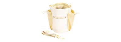 Bolsa tela para botella beige