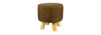 Banco madera redondo café beige