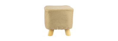 Banco madera cuadrado beige