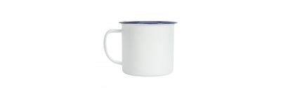 Jarra metalica 240ml blanco con azul