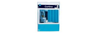 Cortina baño lisa turquesa