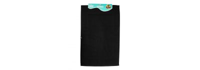 Alfombra afelpada negra baño