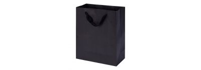 Bolsa de papel negra mediana