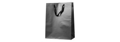 Bolsa de papel negra grande