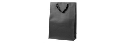 Bolsa de papel negra amplia