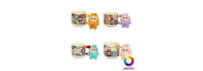 Jarra cerámica con llavero afelpado