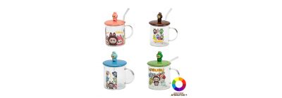 Jarra vidrio 450ml Labubu