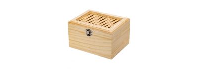 Caja madera con relieve beige