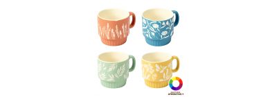 Jarra porcelana diseño hojas