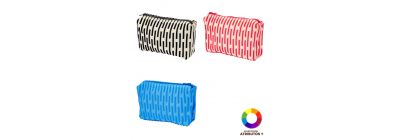 Bolso tela rayas compacto