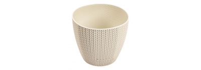 Maceta redonda blanca 1.4l