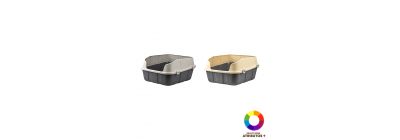 Arenero bicolor para mascotas