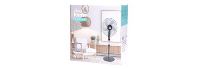 Ventilador pie 3 velocidades negro