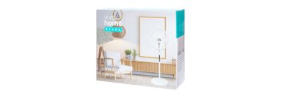 Ventilador pie 8 velocidades blanco