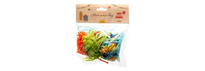 Pompón decorativo multicolor ligero