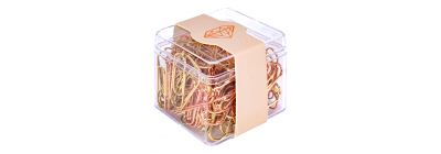 Clips metálicos oro rosa