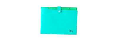 Carpeta expandible A4 celeste+menta