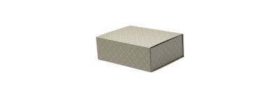 Caja plegable gris mediana